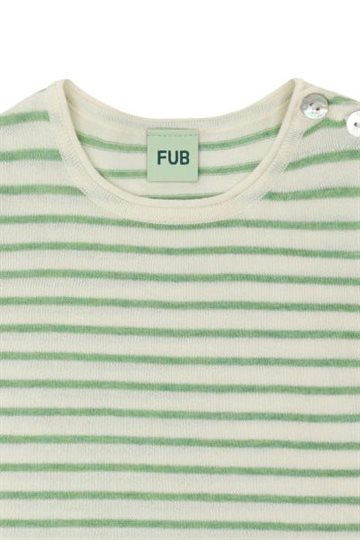 Fub -  Baby SS Body -  ecru/apple melange