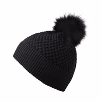 MP Chunky Beanie med pompom, Black//sort