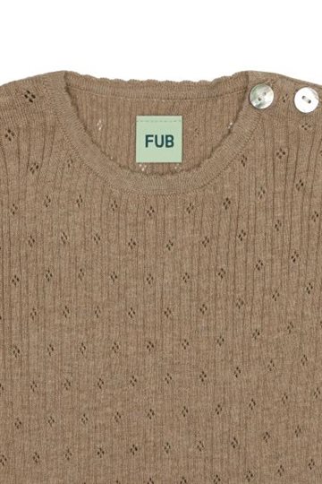 Fub -  Baby Pointelle Body - camel melange