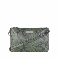 Rosemunde Clutch Black/green python print