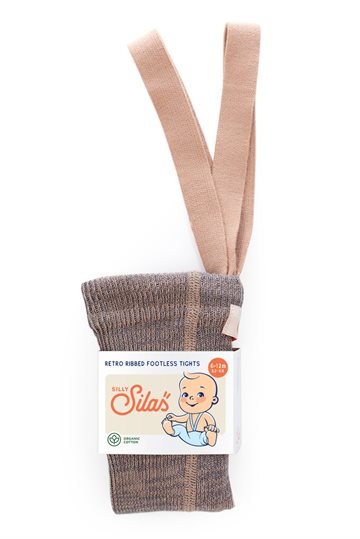 Silly Silas strømpebuks - footless tights - Charcoaly Brown