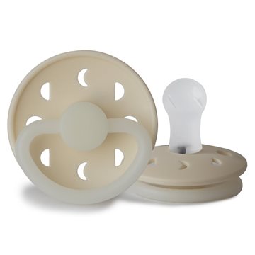 FRIGG Moon Phase - Round Silicone Pacifier - Cream Night