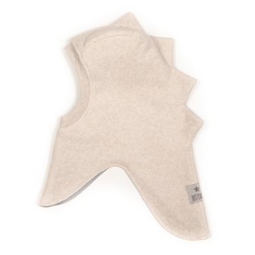 Huttelihut - Balaclava Triangle C. Fleece Dino -  Camel