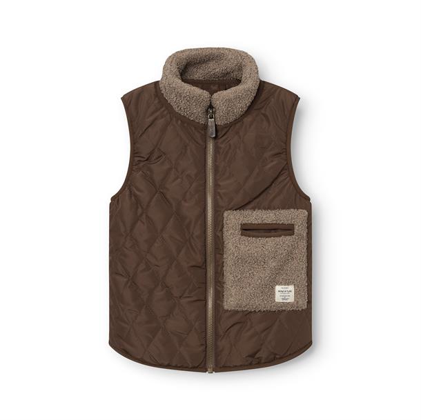 Mini A Ture - MATELIS thermo vest. GRS - Chestnut brown