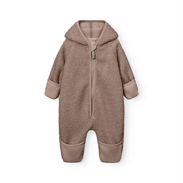 Mini A Ture - MATADEL teddyfleece jumpsuit. GRS - Grey brown