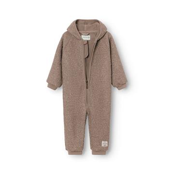 Mini A Ture - MATADEL teddyfleece jumpsuit. GRS - Grey brown