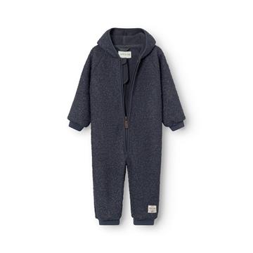 Mini A Ture - MATADEL teddyfleece jumpsuit. GRS - Ombre blue