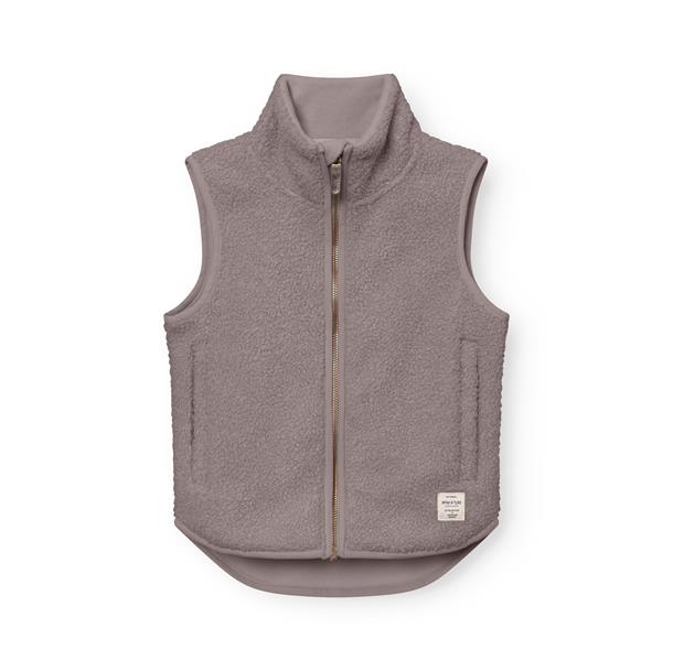 Mini A Ture - MATBATTAL teddyfleece vest. GRS - Zinc purple