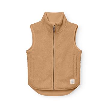 Mini A Ture - MATBATTAL teddyfleece vest. GRS - Sweet curry