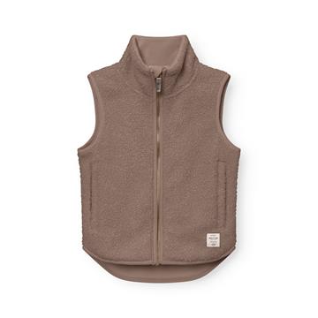 Mini A Ture - MATBATTAL teddyfleece vest. GRS - Grey brown