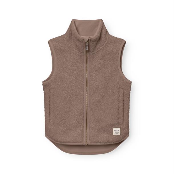 Mini A Ture - MATBATTAL teddyfleece vest. GRS - Grey brown