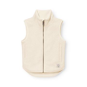 Mini A Ture - MATBATTAL teddyfleece vest. GRS - Angora cream