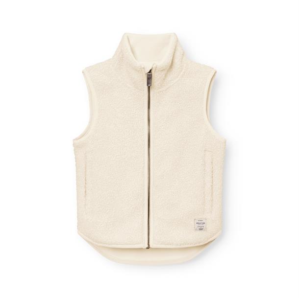 Mini A Ture - MATBATTAL teddyfleece vest. GRS - Angora cream