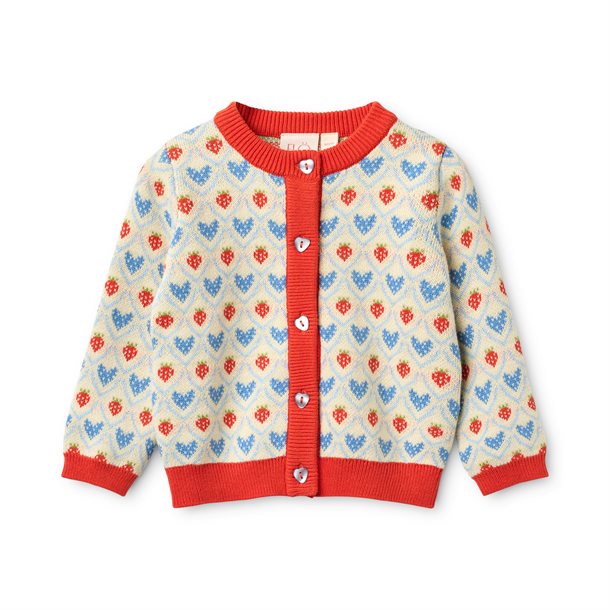  Flöss - Lea Cardigan - Berry Heart Mix