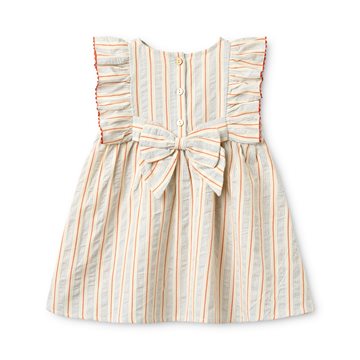  Flöss -Robin Dress - Blue-tangerine Stripe