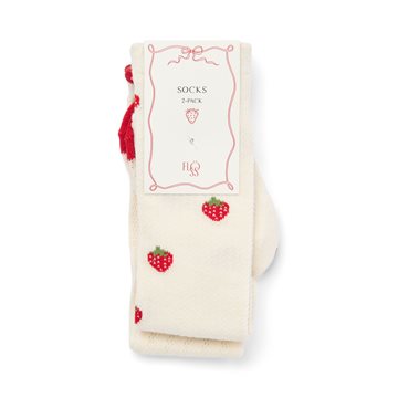  Flöss - Vanda Socks 2-pack - Berry Pointelle 