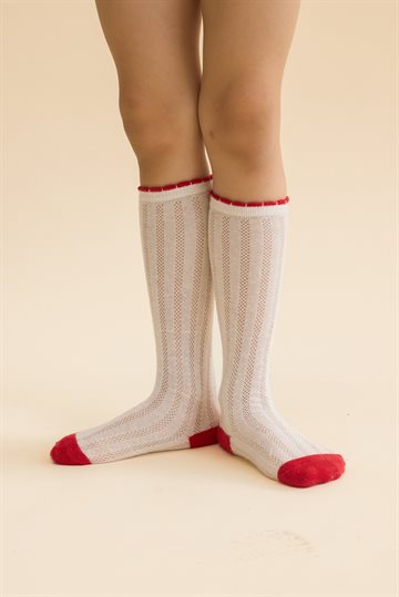  Flöss - Vanda Socks 2-pack - Berry Pointelle 