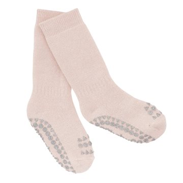 GoBabyGo - Skridsikre Strømper Tyk Bomuld - Soft Pink Glitter