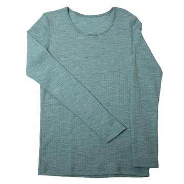 Joha - Langærmet bluse (uld) VOKSEN - Isblå