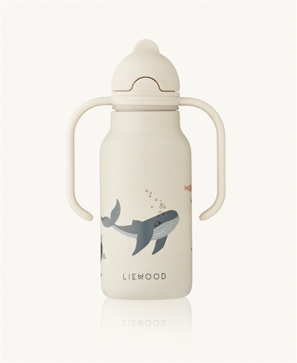 Liewood - KIMMIE VANDFLASKE MED PRINT 250 ML - Sea creature / Sandy