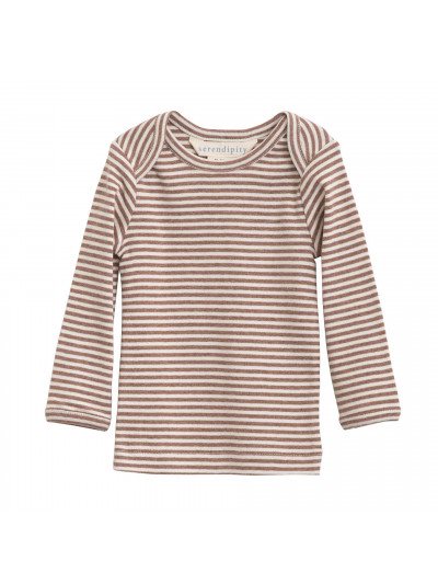 Serendipity - Baby Tee Stripe - Agern/Off White