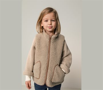MarMar Joby, Teddybear Fleece, outerwear, Kids - Sandstone​​​​​​​