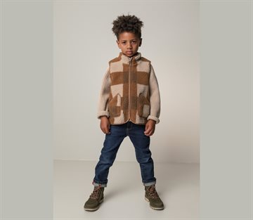 MarMar Joby, Teddybear Fleece, outerwear, Kids - Chunky Hazel Check