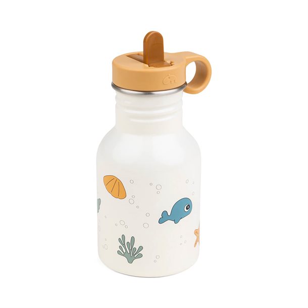 Done by Deer - vandflaske (350 ml.) - Sea Friends - Beige