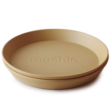 Mushie service rund tallerken - Mustard