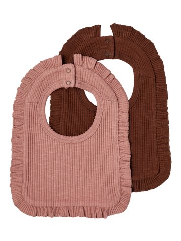 Lil Atelier - Nbfraja 2 Pack Bib Wi Lil - Burlwood