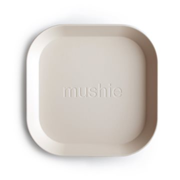 Mushie service firkantet tallerken - Ivory