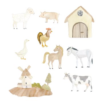 Thats Mine Wall Stickers A day at the farm