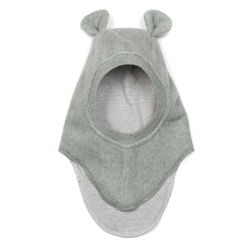 Huttelihut - Balaclava w. ears Cot Fleece -  Eucalyptus