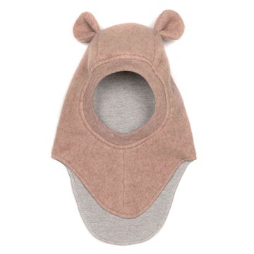 Huttelihut - Balaclava w. ears Cot Fleece - Ash Rose