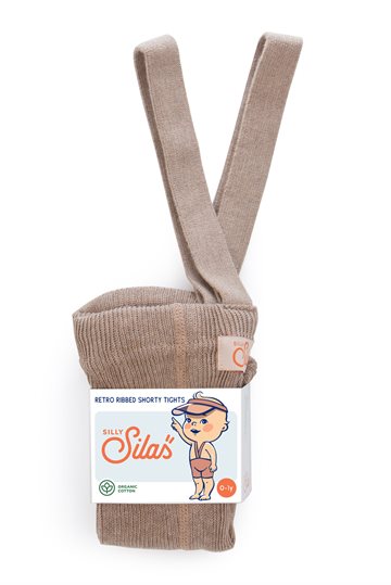 Silly Silas korte Strømpebukser med seler - Peanut Blend