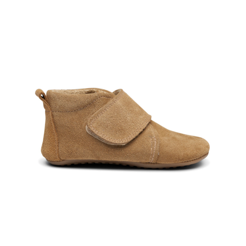 Reorganisere At vise ring Pom Pom - Hjemmesko Velcro // Beige Suede