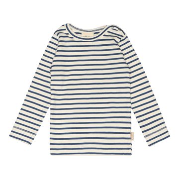 Petit Piao Langærmet T-shirt, Striber - Moonlight Blue/Offwhite