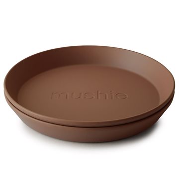 Mushie service rund tallerken - Caramel