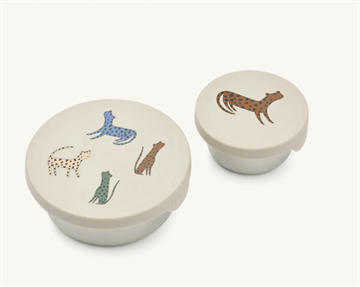 Liewood - Fiby snackboks sæt 2 pak - Leopard multi mix