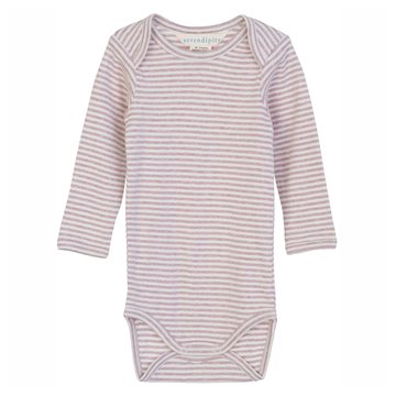 Serendipity - Baby Body LS - Lilac,Offwhite