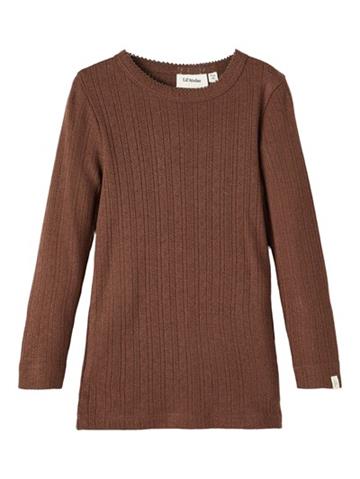 Lil' Atelier - Nmfrachel LS Slim Top Wi Hea Lil - Rocky Road