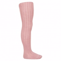 Cóndor - Uldstrømpebukser med rib // Pale Pink (939)